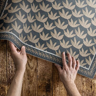 Vinyl vloerkleed Herhalend vintage plantenornament