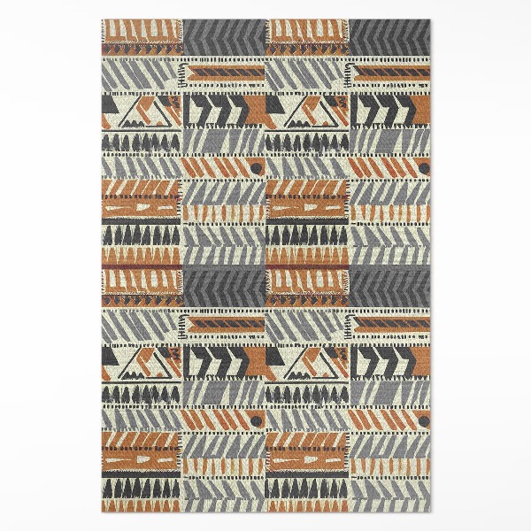 Vinyl tapijt Boho lineaire abstracties in de stijl van de Native Americans