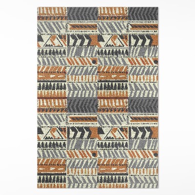 Vinyl tapijt Boho lineaire abstracties in de stijl van de Native Americans