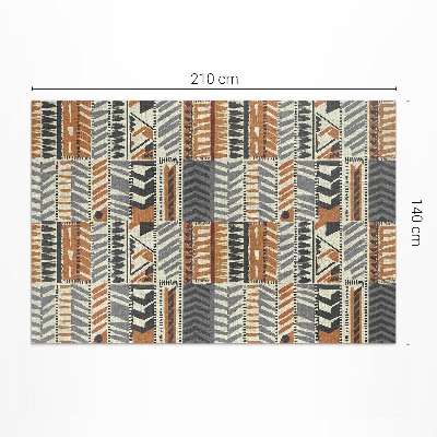 Vinyl tapijt Boho lineaire abstracties in de stijl van de Native Americans