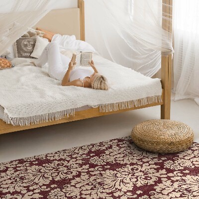 Vinyl tapijt Regelmatig bloemenornament in vintage stijl