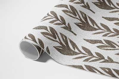 Vinyl vloerkleed Geschilderde bladeren boho plant vintage patroon