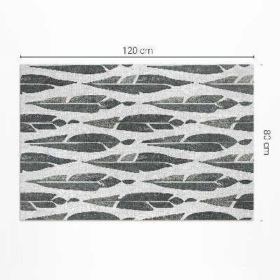 Vinyl tapijt Geschilderde Indiase veren, boho vintage stijl