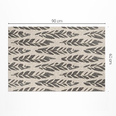 Tapijt vinyl Boho beschilderde bladeren in vintage stijl