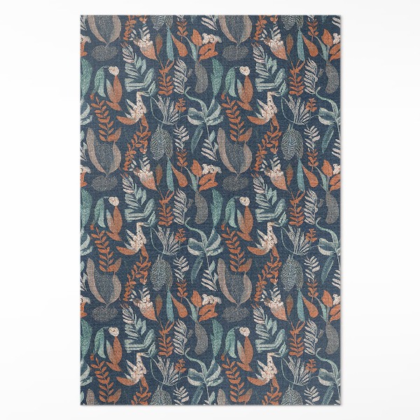 Vinyl vloerkleed Een bloemenweide in boho-stijl