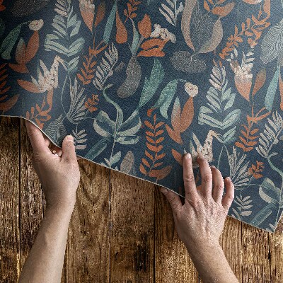 Vinyl vloerkleed Een bloemenweide in boho-stijl