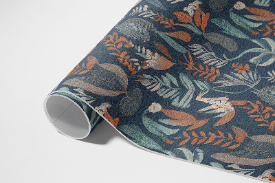 Vinyl vloerkleed Een bloemenweide in boho-stijl