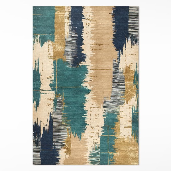 Vinyl vloerkleed Abstracte vlekken, sporen van gekrast verf