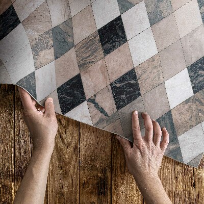 Tapijt vinyl Decoratieve stenen ruitmozaïektegels