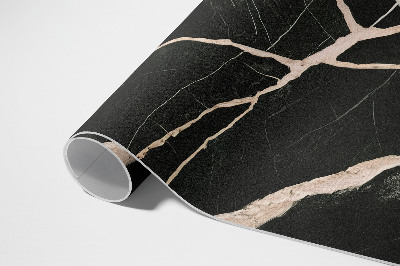 Vinyl tapijt Donker gebarsten marmer glamour contrast