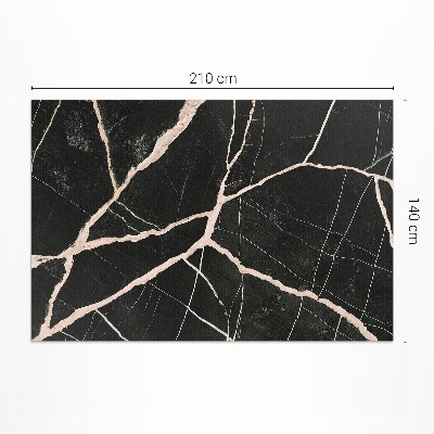 Vinyl tapijt Donker gebarsten marmer glamour contrast