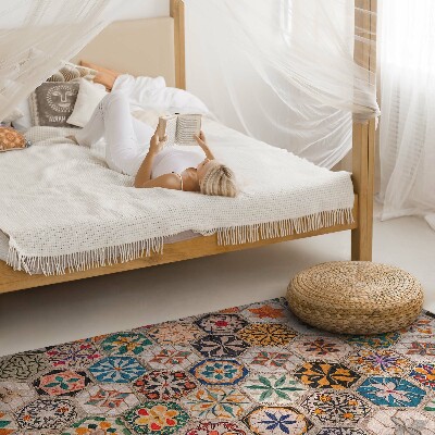 Tapijt vinyl Kleurrijke abstracte retro mozaïek