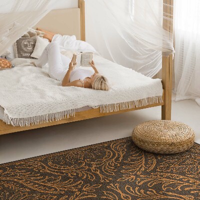 Tapijt vinyl Planten lineair ornament art nouveau vintage