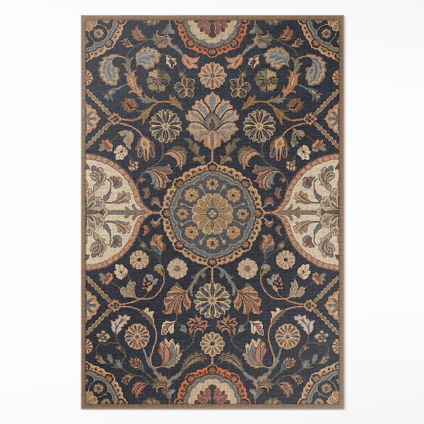 Tapijt vinyl plantenornament decoratief vintage patroon