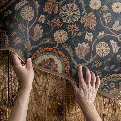 Tapijt vinyl plantenornament decoratief vintage patroon