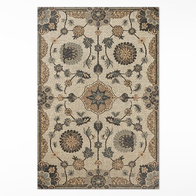 Vinyl vloerkleed Decoratieve bloemen en planten in vintage stijl