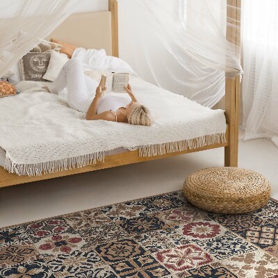 Tapijt vinyl Oude vintage tegels met mozaïekpatroon