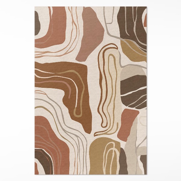 Vinyl vloerkleed Pastel boho lijnen en vlekken