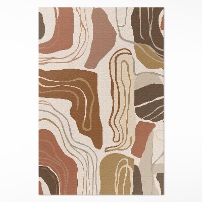 Vinyl vloerkleed Pastel boho lijnen en vlekken