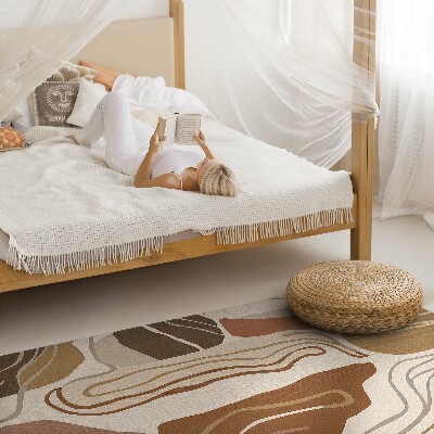 Vinyl vloerkleed Pastel boho lijnen en vlekken