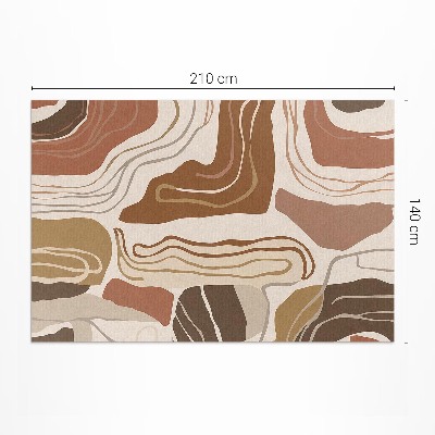 Vinyl vloerkleed Pastel boho lijnen en vlekken