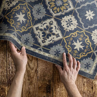 Tapijt vinyl Rijkelijk versierde tegels in Marokkaanse stijl