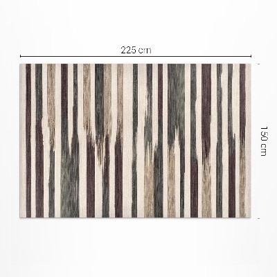 Vinyl vloerkleed Geschilderde boho-strepen in pastelkleuren