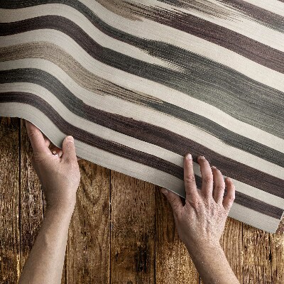 Vinyl vloerkleed Geschilderde boho-strepen in pastelkleuren