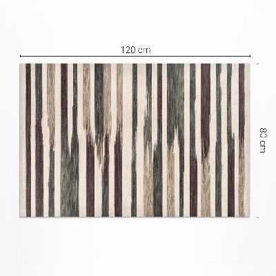 Vinyl vloerkleed Geschilderde boho-strepen in pastelkleuren