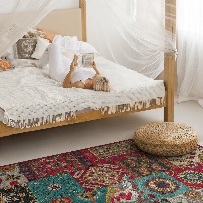 Vinyl vloerkleed kleurrijk patchworkpatroon in Perzische stijl