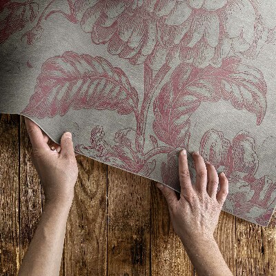 Vinyl vloerkleed Vintage verweerd bloemenmotief