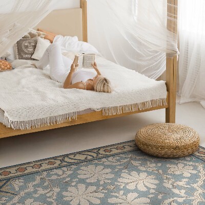 Vinyl vloerkleed Geometrische bloemenpatronen in retrostijl