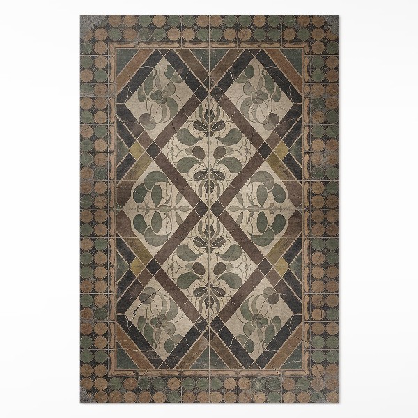 Vinyl tapijt Vintage patroon met bloemenpatronen