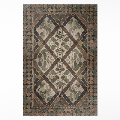 Vinyl tapijt Vintage patroon met bloemenpatronen