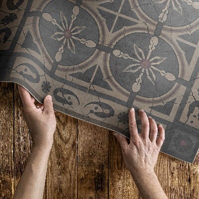 Vinyl vloerkleed Rustiek geometrisch ornament