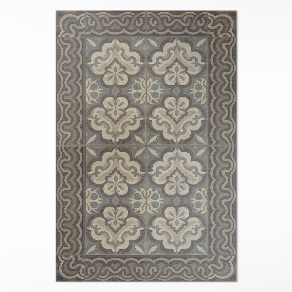 Vinyl tapijt Rustieke geometrie op vintage tegels