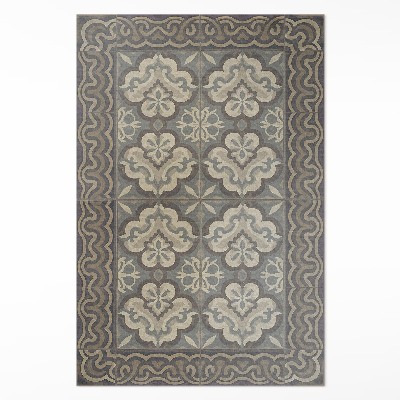 Vinyl tapijt Rustieke geometrie op vintage tegels