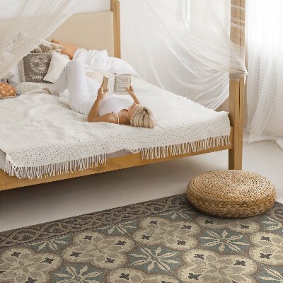 Tapijt vinyl Retro tegels met geometrische patronen