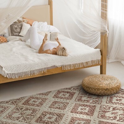 Vinyl vloerkleed Geometrische composities in Azteekse stijl