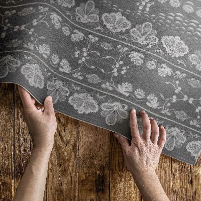 Tapijt vinyl Tuintaferelen met bloemmotieven