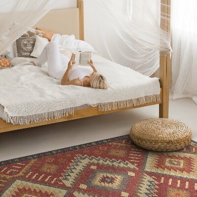 Vinyl vloerkleed Harmonie van Azteekse geometrische figuren