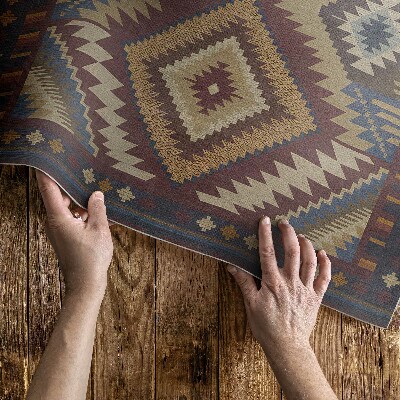 Tapijt vinyl Oude Azteekse patronen vol symmetrie