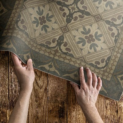 Vinyl vloerkleed Symmetrische vintage patronen