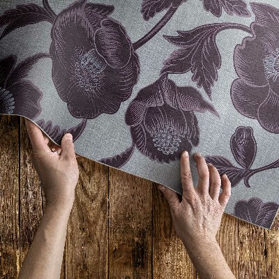 Tapijt vinyl Subtiele vintage bloemen