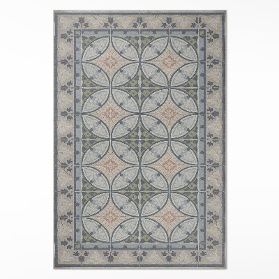 Tapijt vinyl Vintage keramische tegelmozaïek