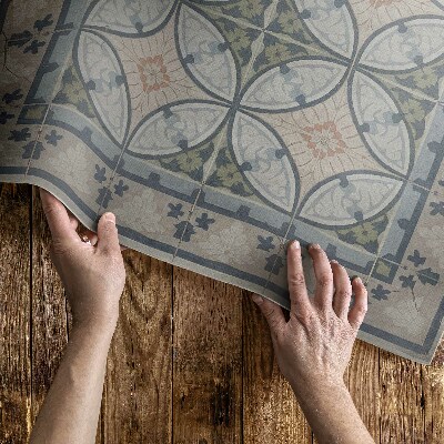 Tapijt vinyl Vintage keramische tegelmozaïek