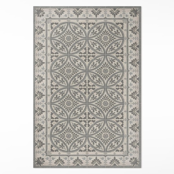 Vinyl vloerkleed Een compositie van elegante tegels