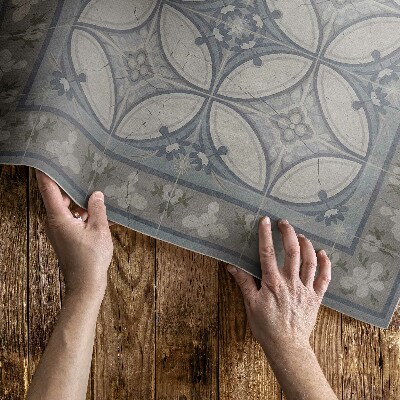 Vinyl vloerkleed Een delicate compositie van patronen