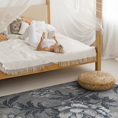 Vinyl tapijt Aardse tinten met een botanisch patroon