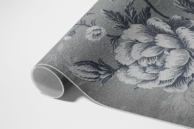 Vinyl tapijt Aardse tinten met een botanisch patroon